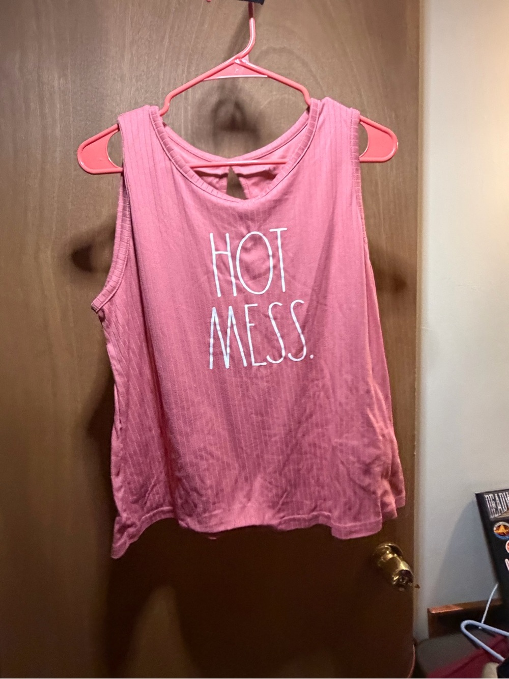 Rae Dunn Women's Pink 'Hot Mess' Sleeveless Tank Top